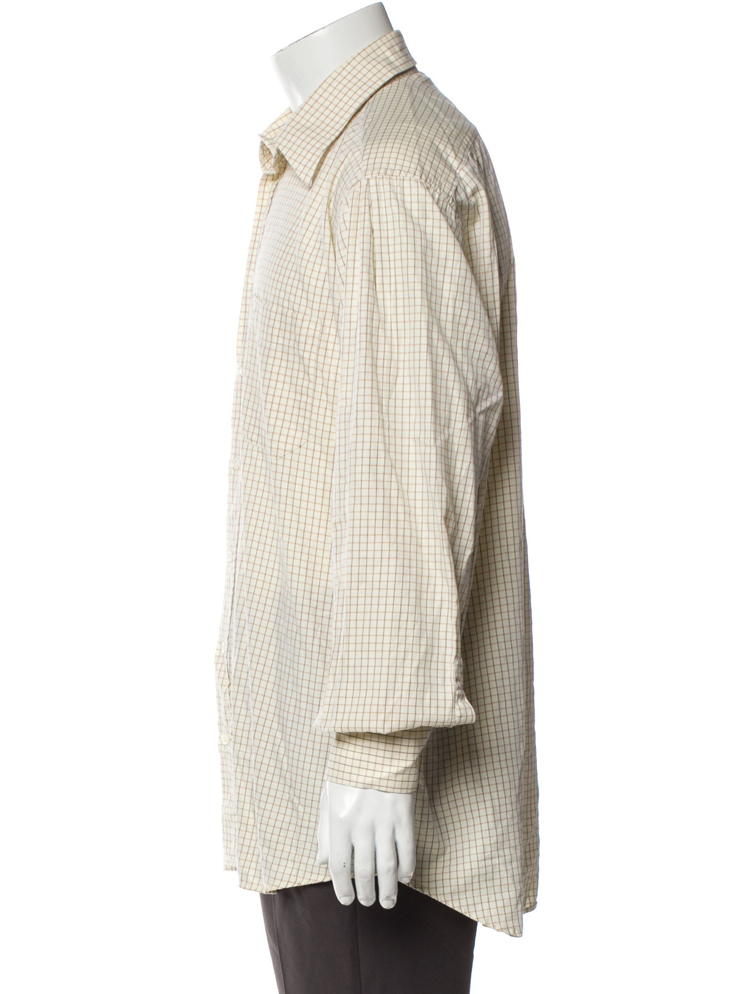 Luciano Barbera Plaid Print Long Sleeve Dress Shirt