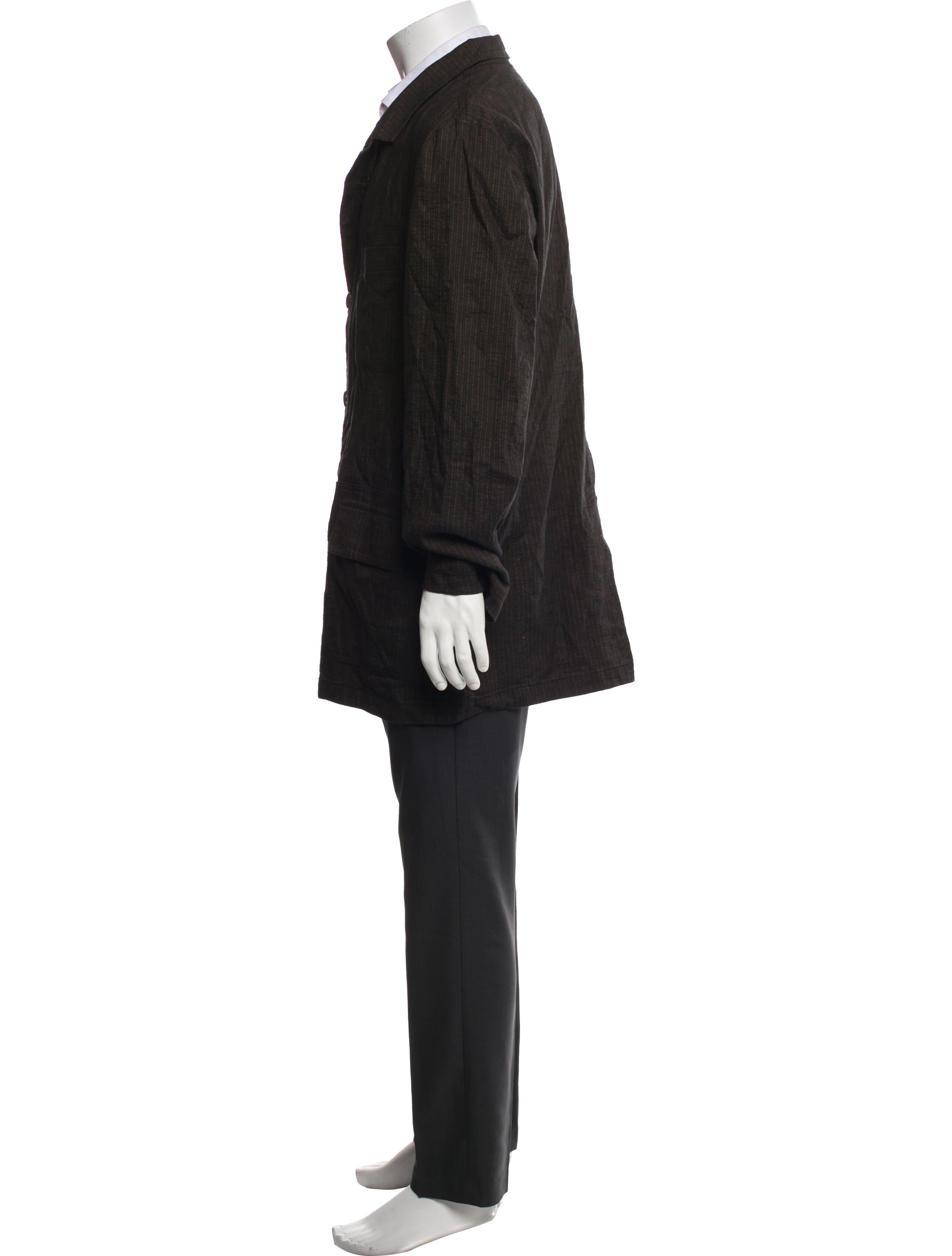 Luciano Barbera Linen Striped Two-Piece Sport Coat