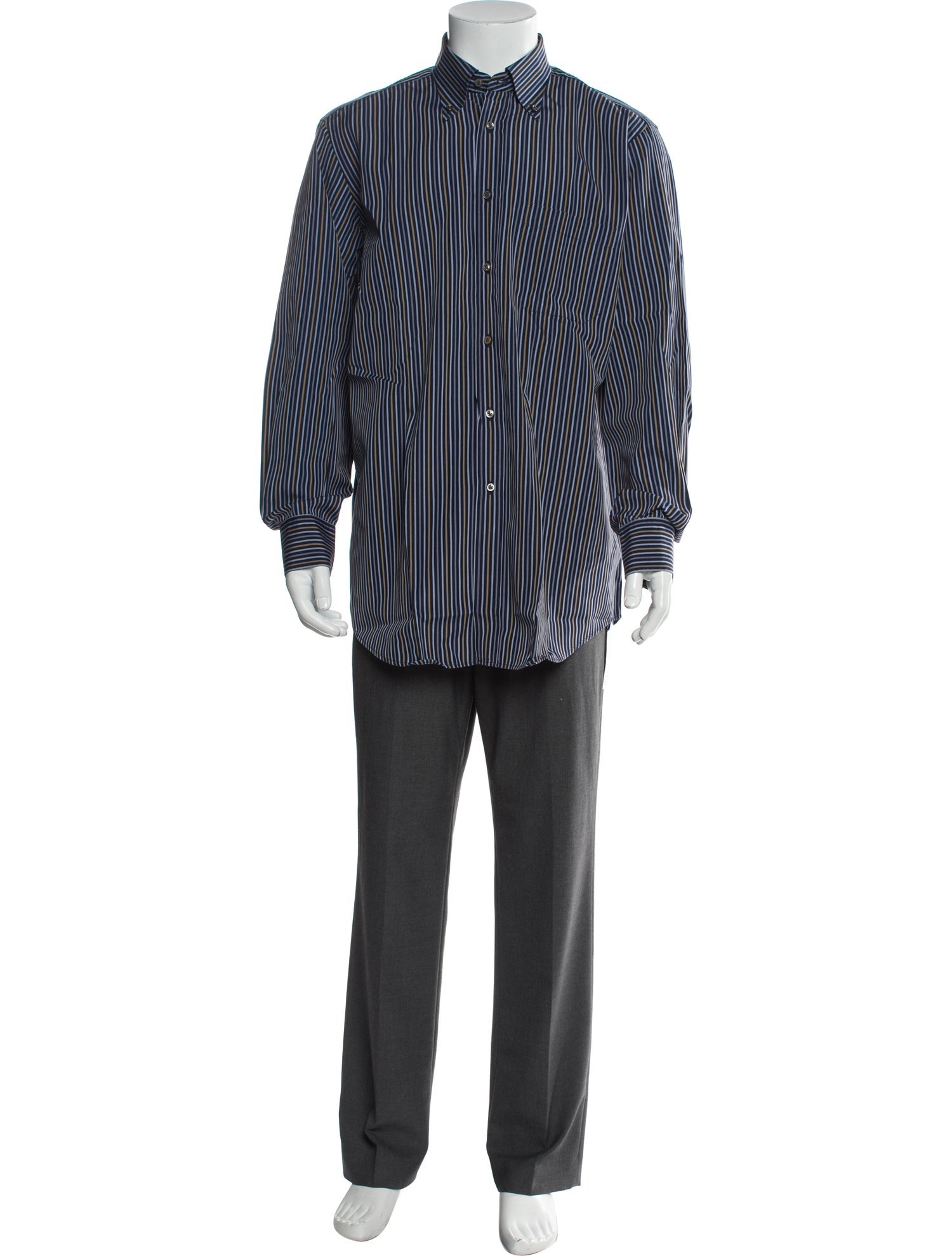 Luciano Barbera Striped Long Sleeve Shirt