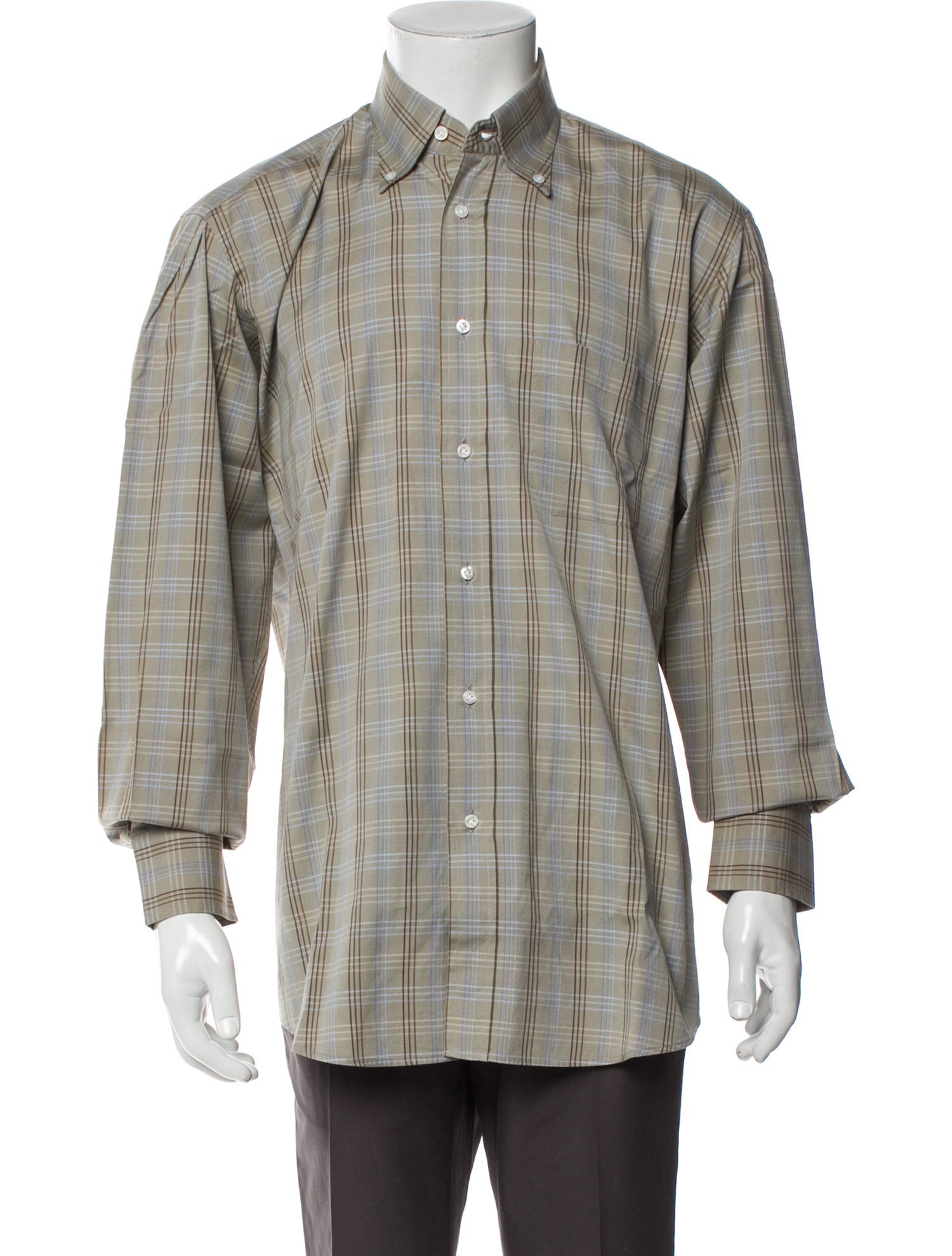 Luciano Barbera Plaid Print Long Sleeve Shirt
