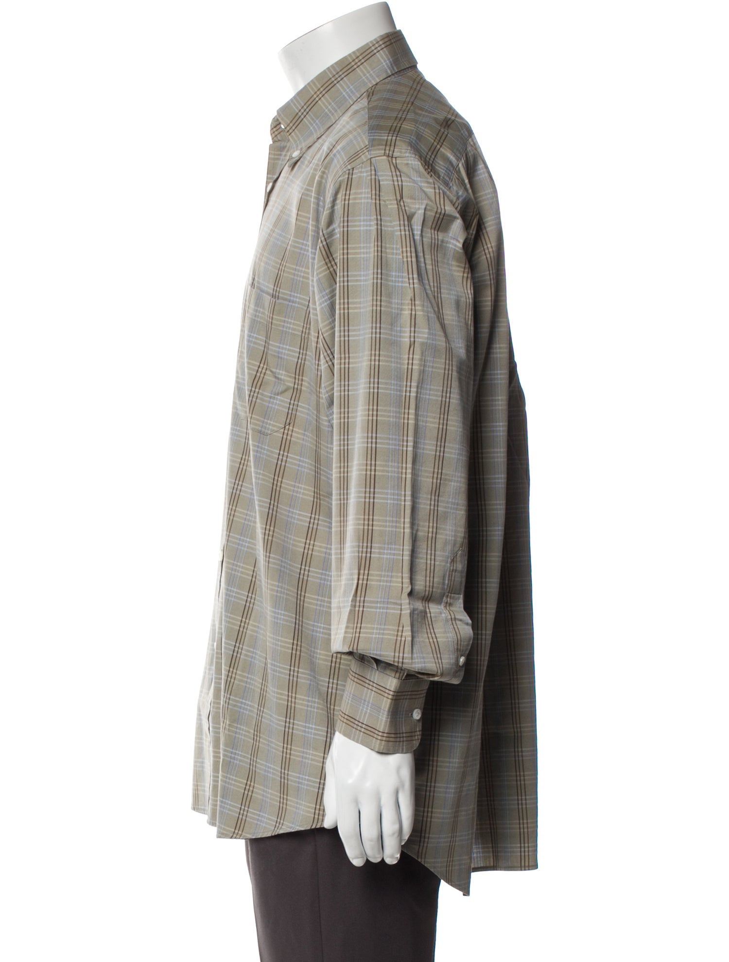 Luciano Barbera Plaid Print Long Sleeve Shirt