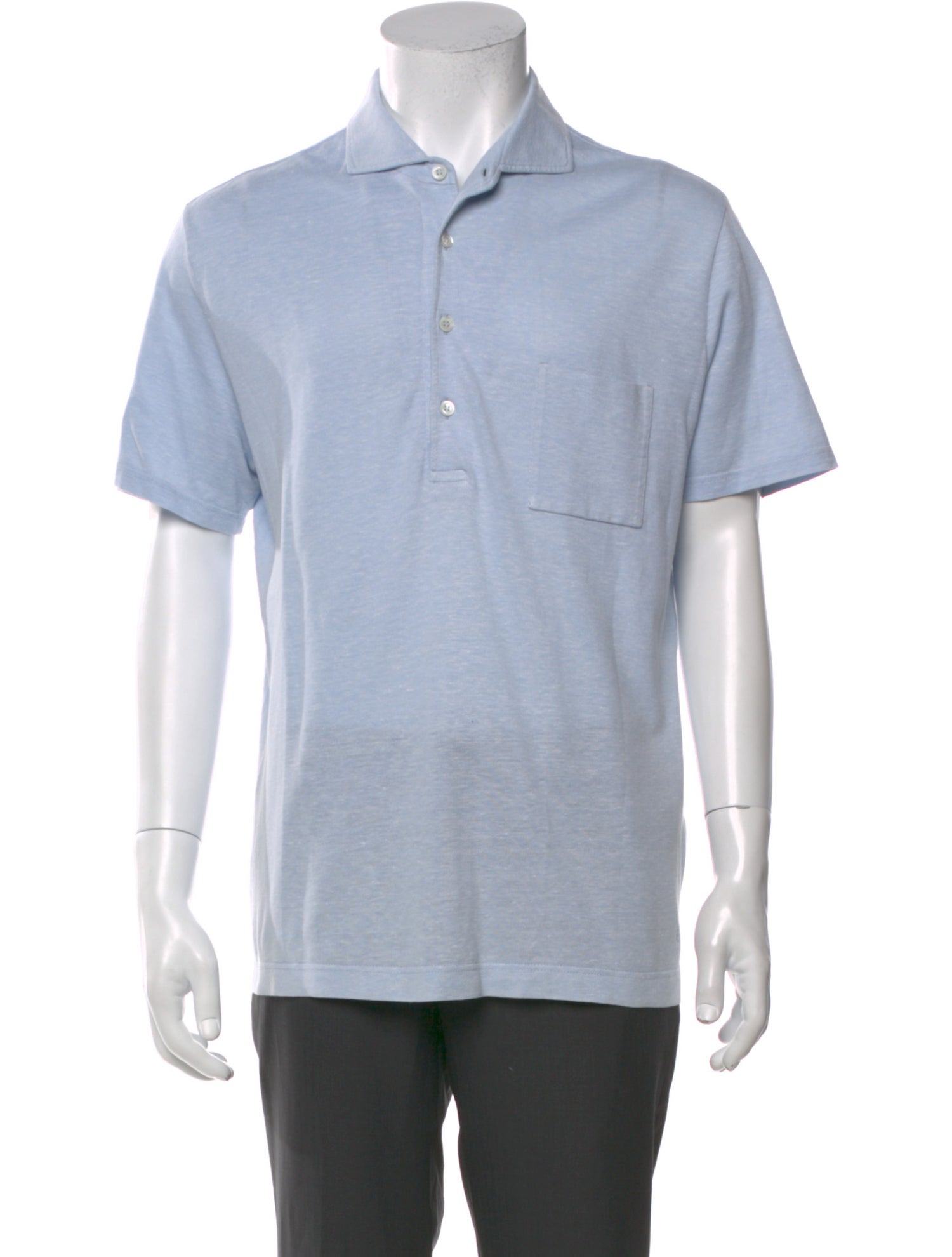 Luciano Barbera Crew Neck Short Sleeve Polo Shirt