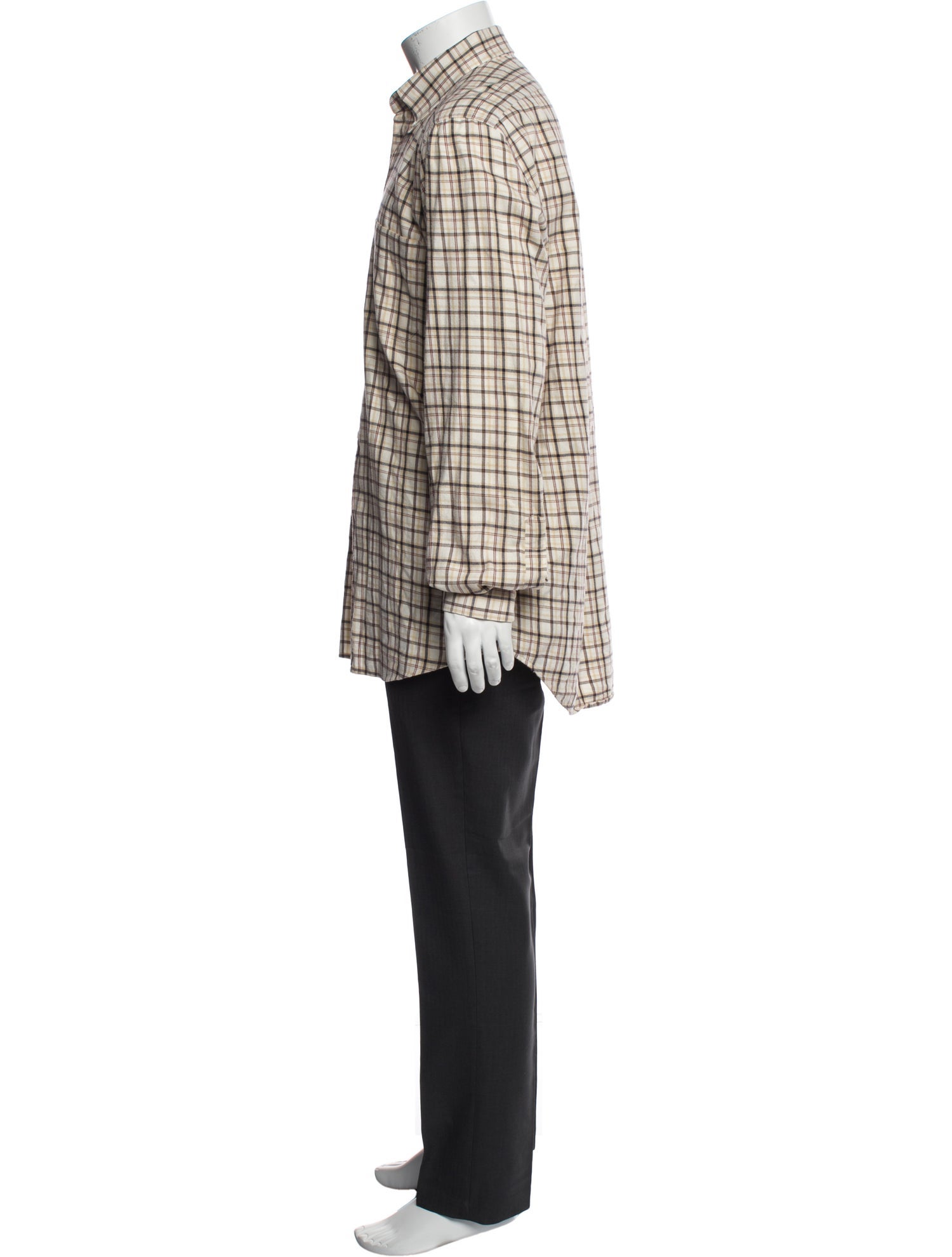 Luciano Barbera Plaid Print Long Sleeve Shirt