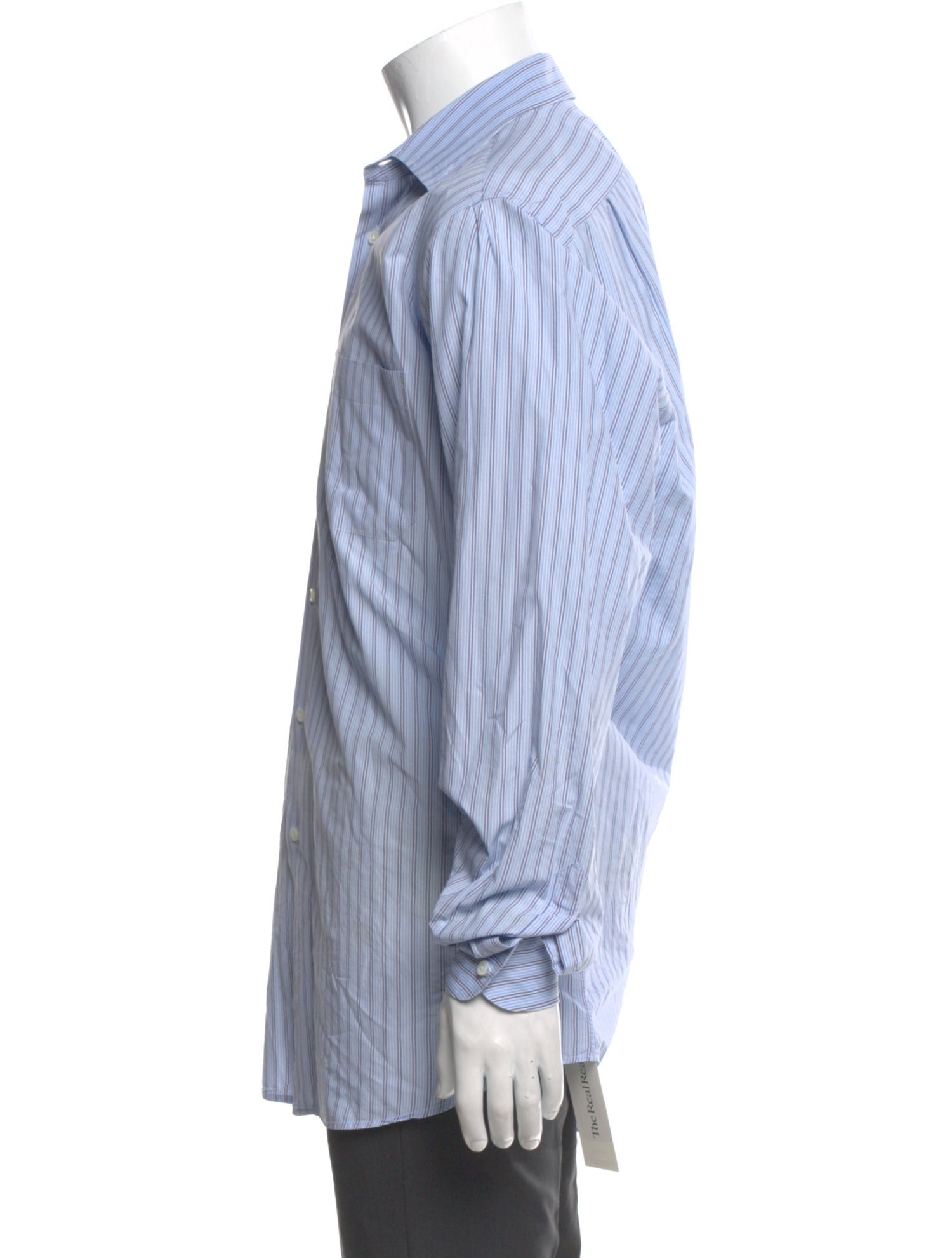 Luciano Barbera Striped Long Sleeve Dress Shirt