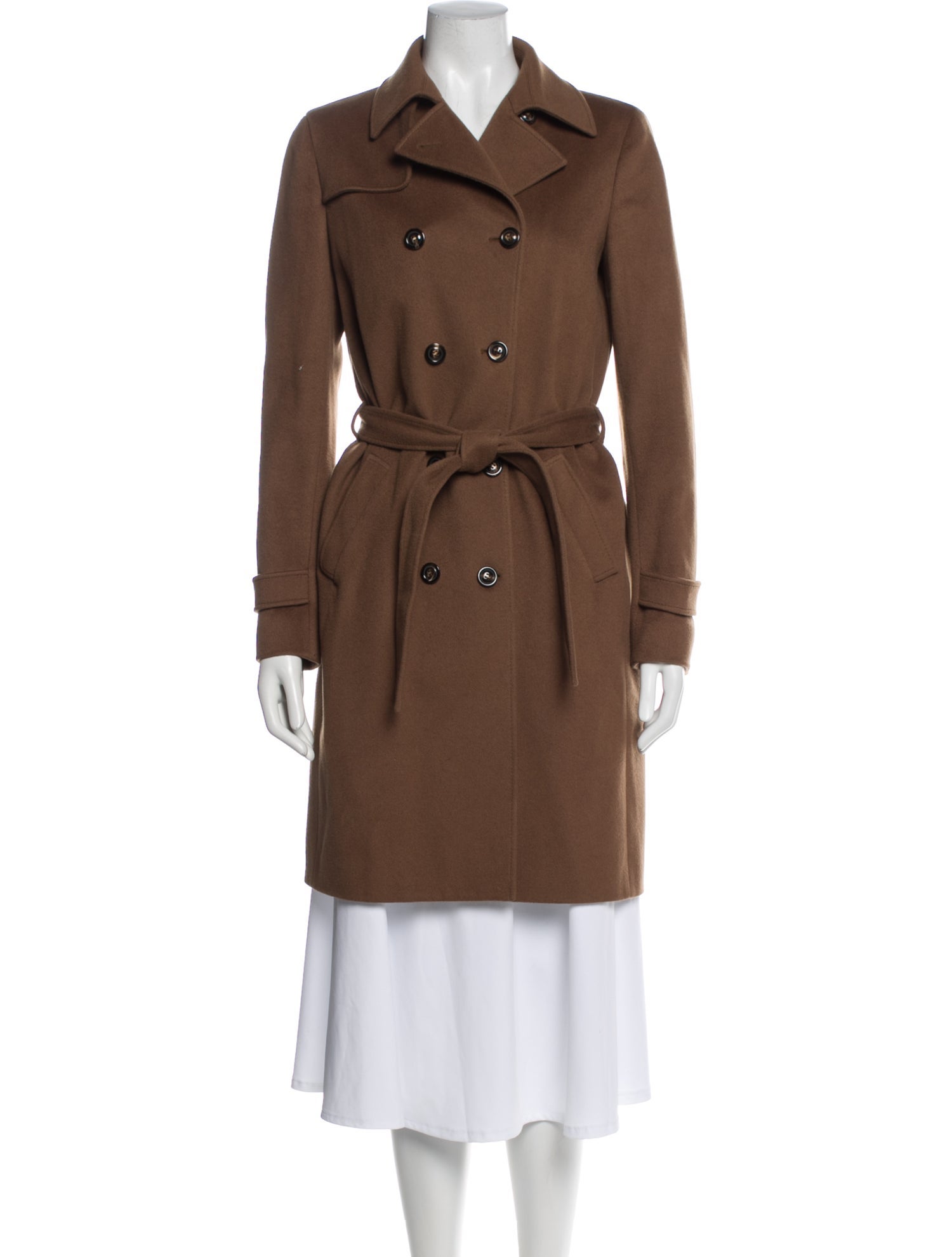 Luciano Barbera Wool Trench Coat