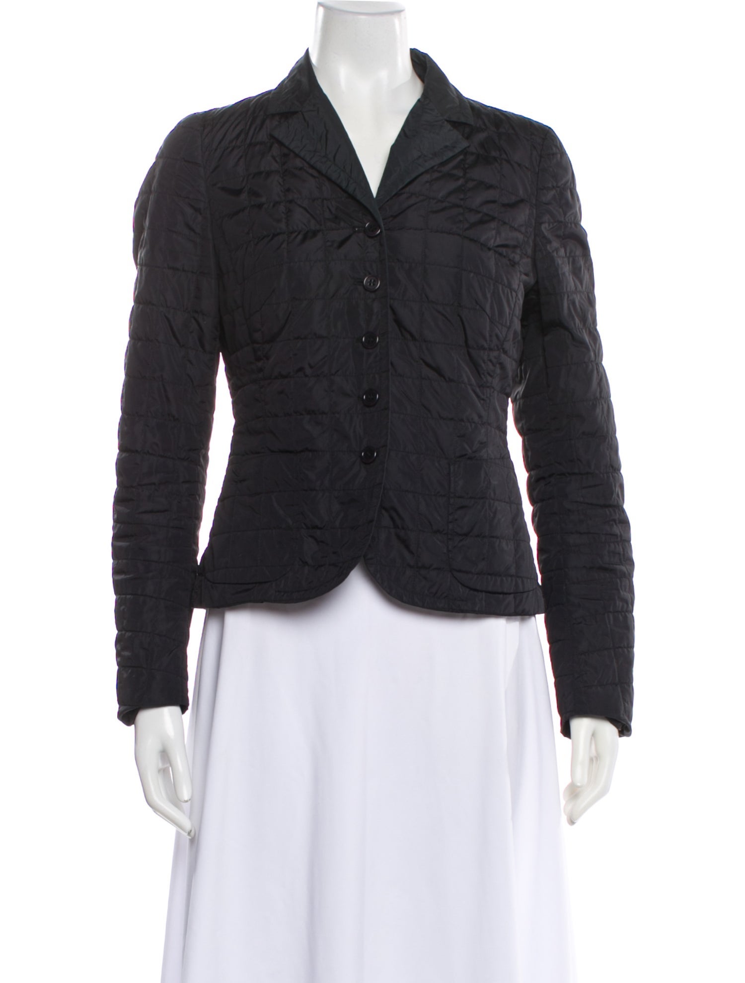 Luciano Barbera Nylon Plaid Print Blazer