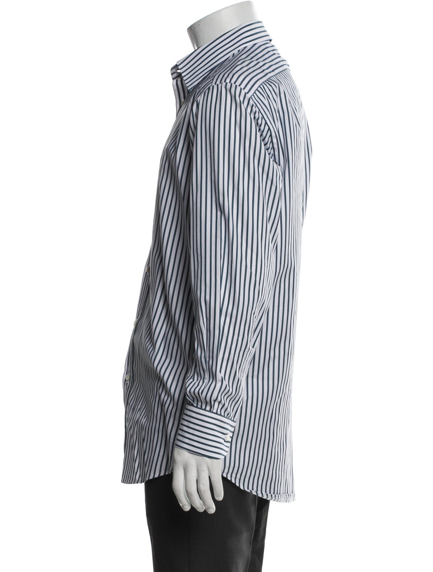 Luciano Barbera Striped Long Sleeve Dress Shirt