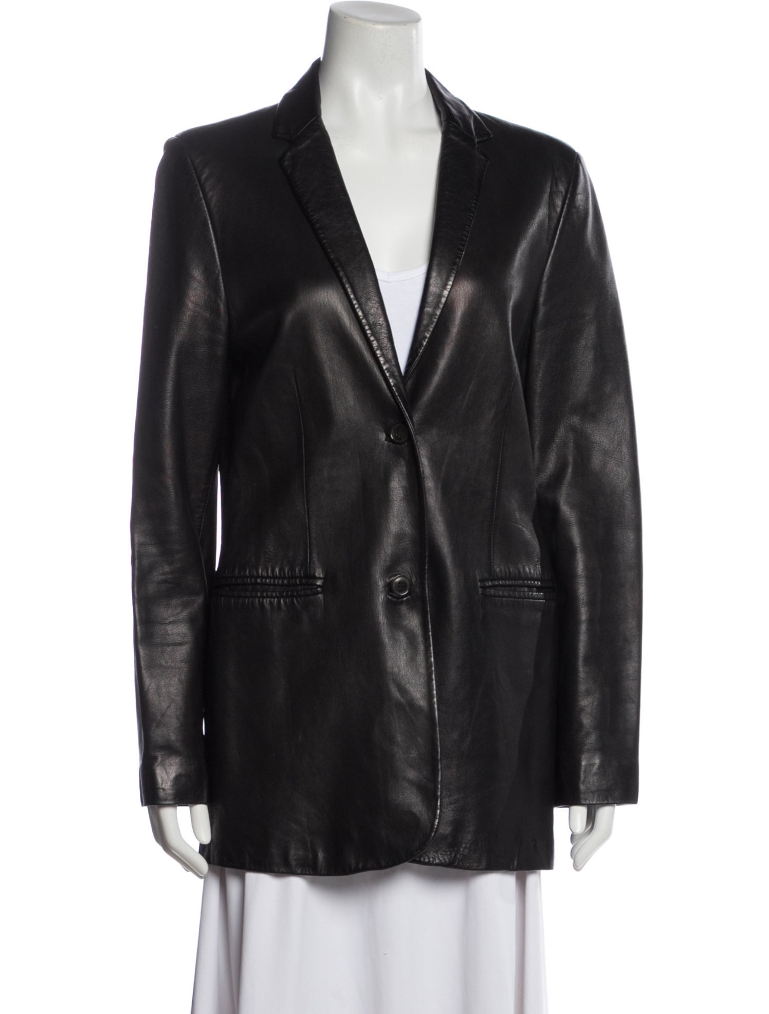 Luciano Barbera Leather Blazer