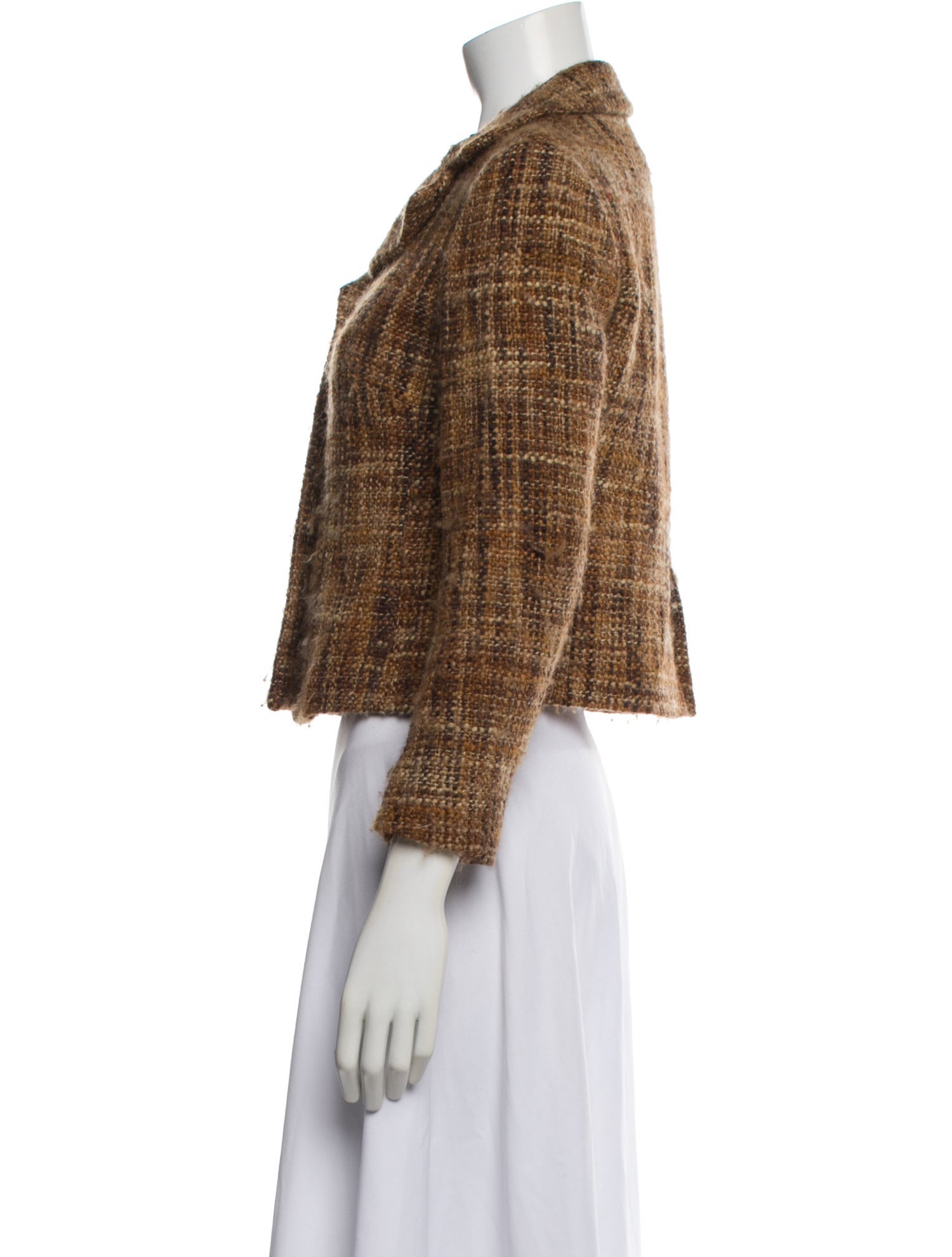 Luciano Barbera Wool Tweed Pattern Blazer