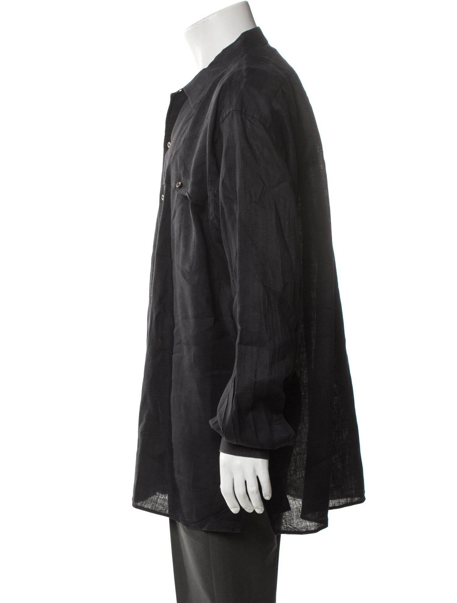 Luciano Barbera Linen Long Sleeve Dress Shirt