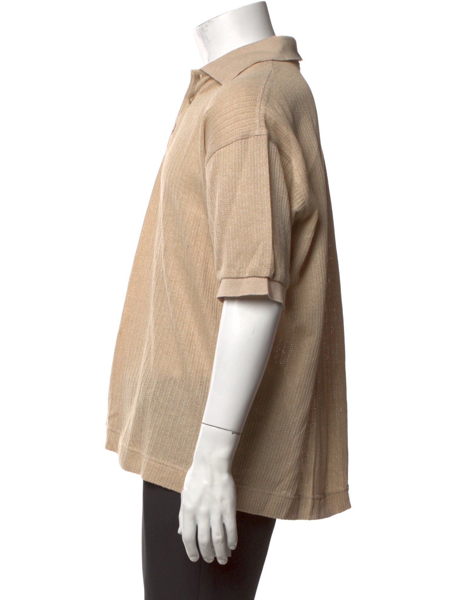 Luciano Barbera Linen Collar Polo Shirt