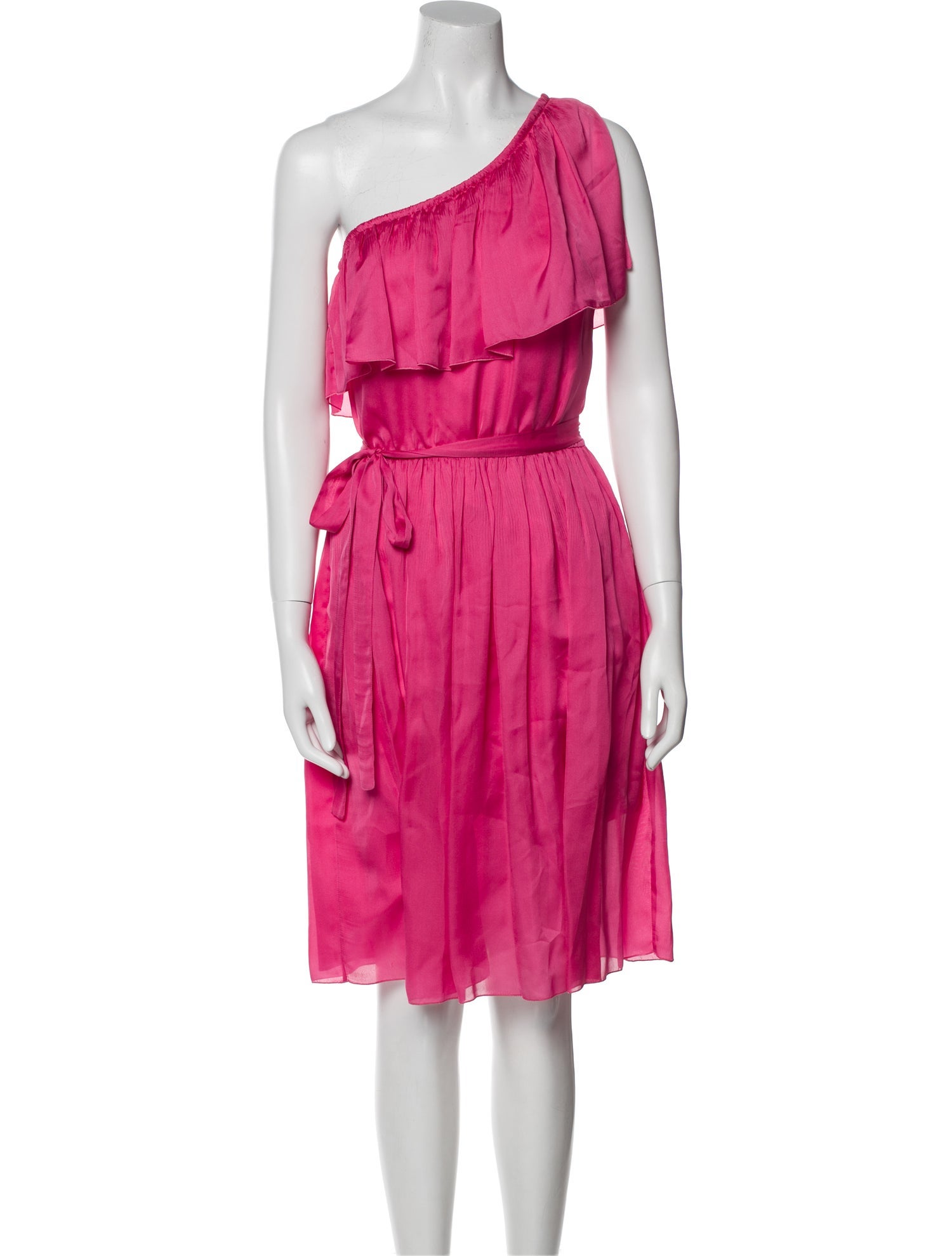 Luca Luca One-Shoulder Knee-Length Dress