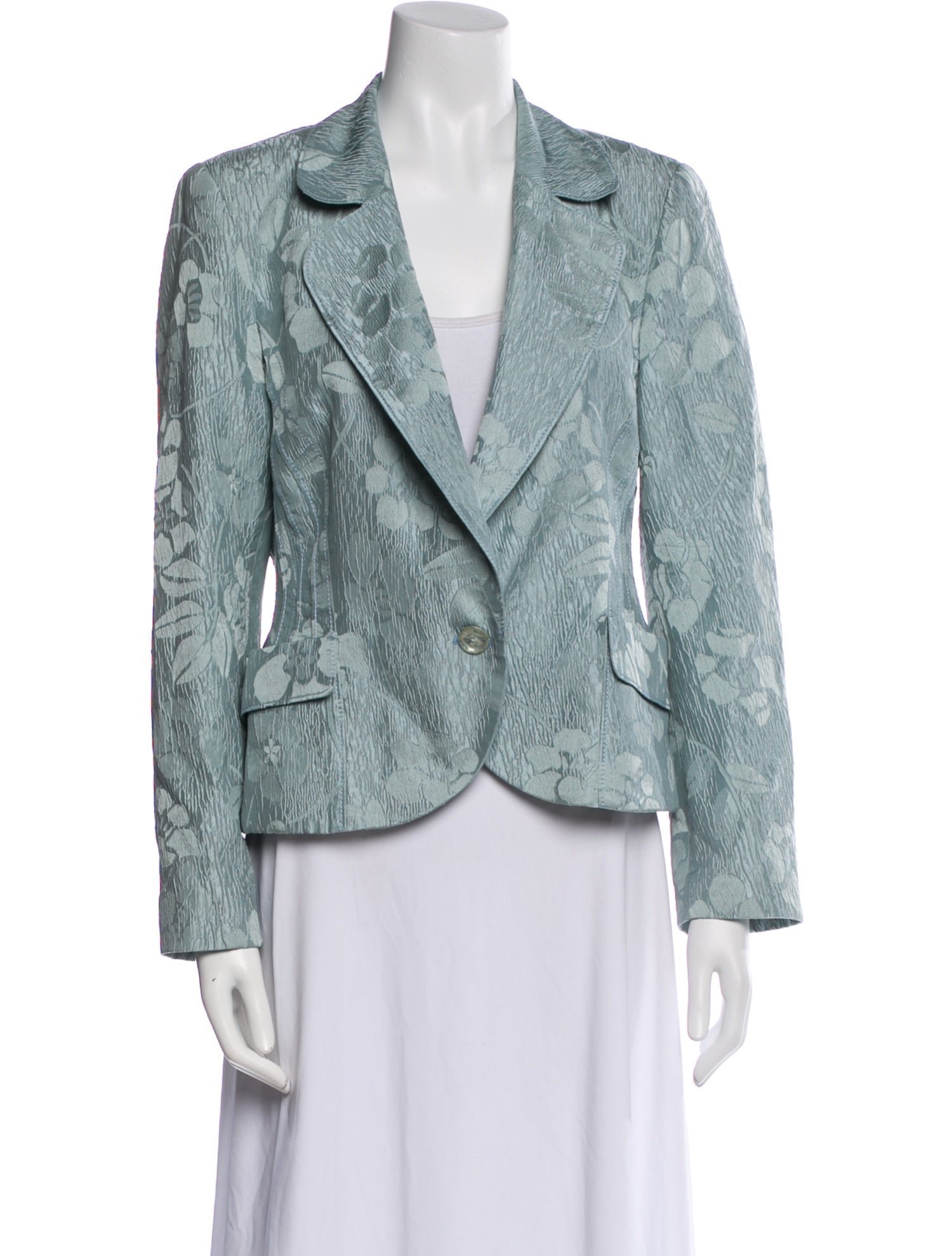 Luca Luca Silk Tweed Pattern Blazer