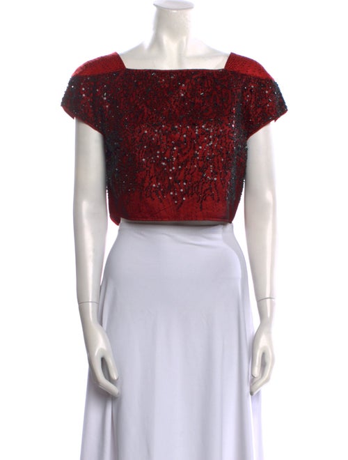 Luca Luca Nylon Patterned Crop Top