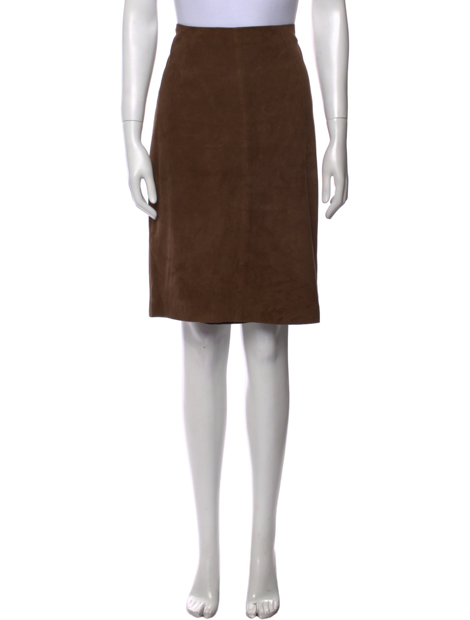 Luca Luca Leather Knee-Length Skirt