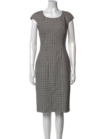 Luca Luca Tweed Pattern Midi Length Dress