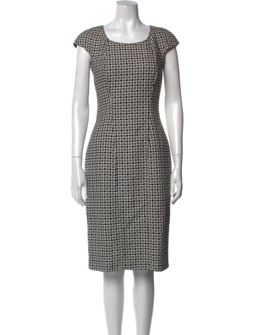 Luca Luca Tweed Pattern Midi Length Dress