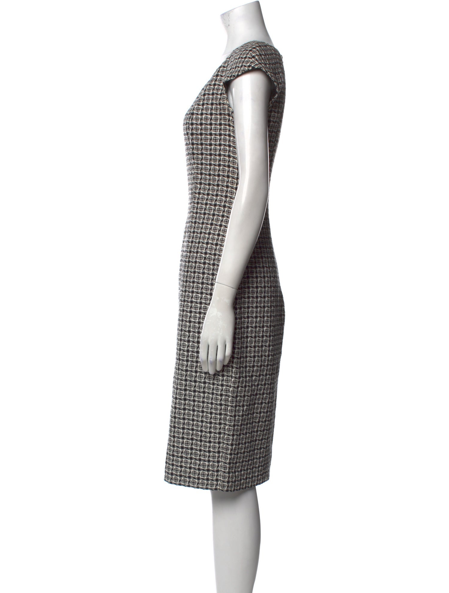 Luca Luca Tweed Pattern Midi Length Dress