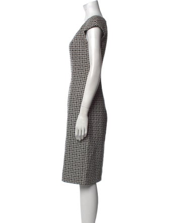 Luca Luca Tweed Pattern Midi Length Dress