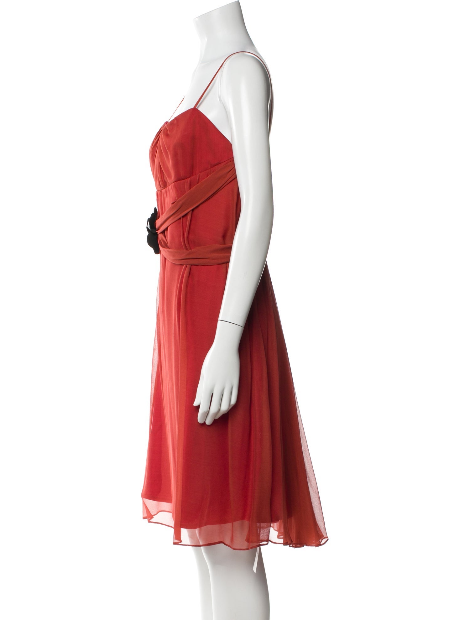 Luca Luca Silk Knee-Length Dress - Orange Dresses, Clothing - LUC23592 |  The RealReal