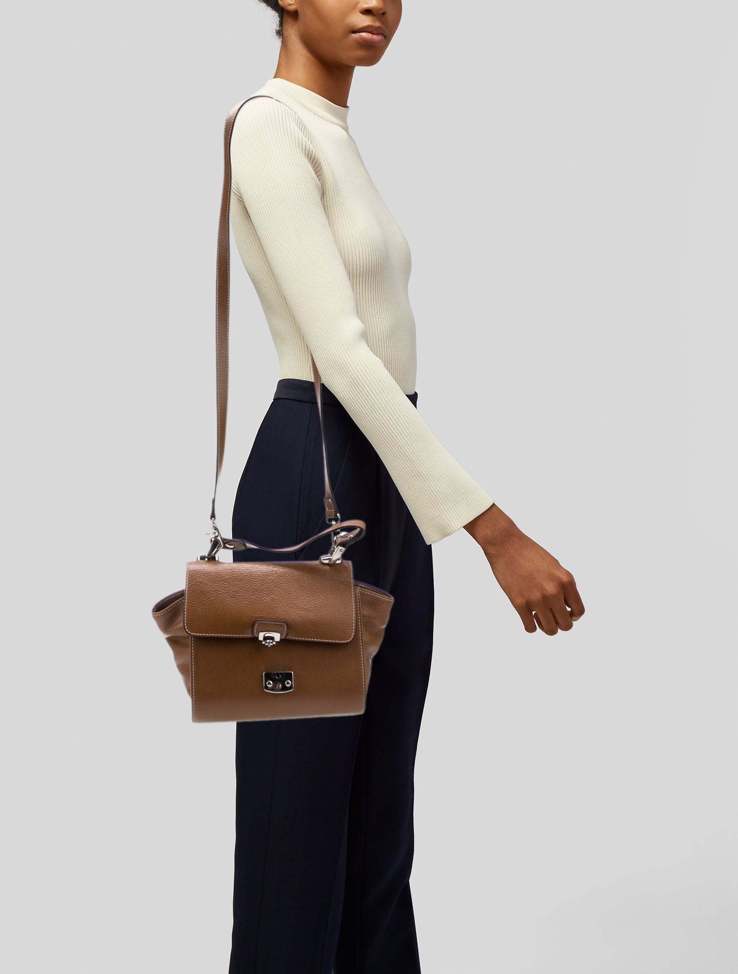 Laurent Effel Leather Top Handle Bag