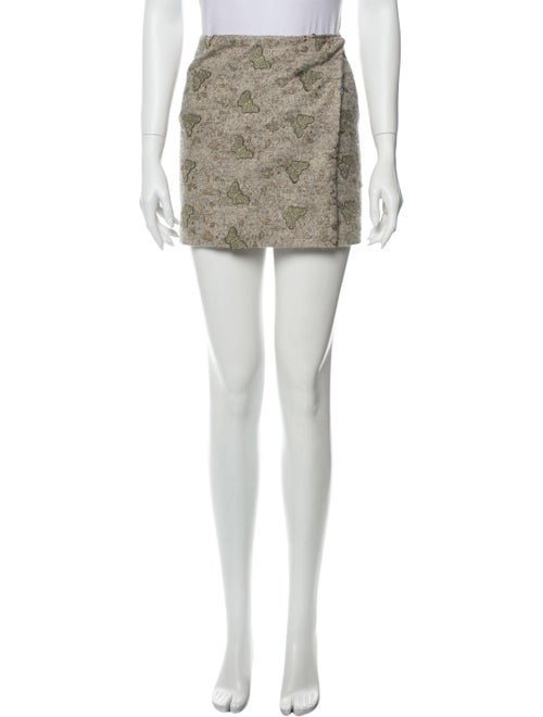 Luisa Beccaria Vintage Mini Skirt Green