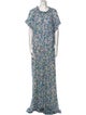 Luisa Beccaria Floral Print Crew Neck Jumpsuit