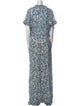 Luisa Beccaria Floral Print Crew Neck Jumpsuit