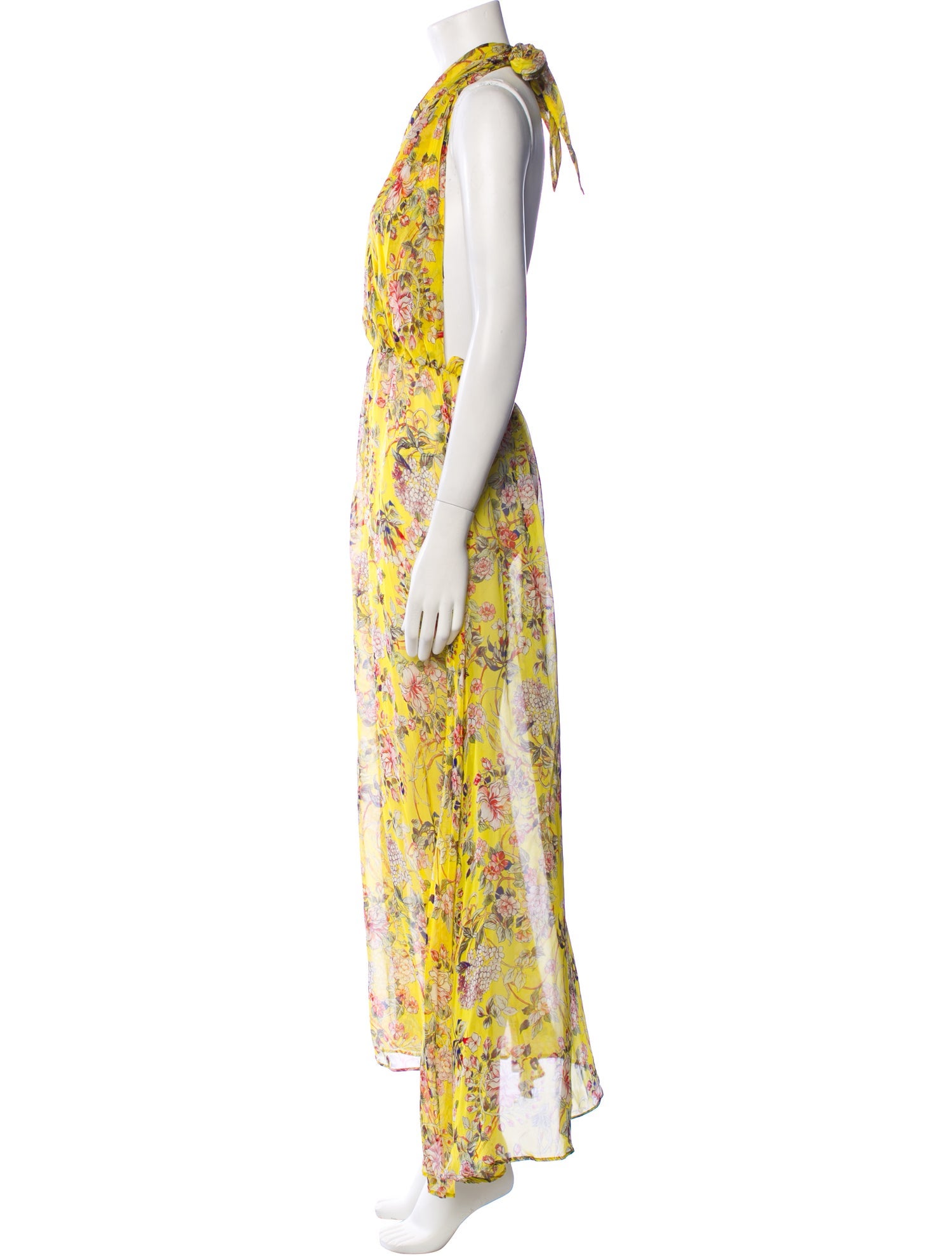 Luisa Beccaria Floral Print Long Dress