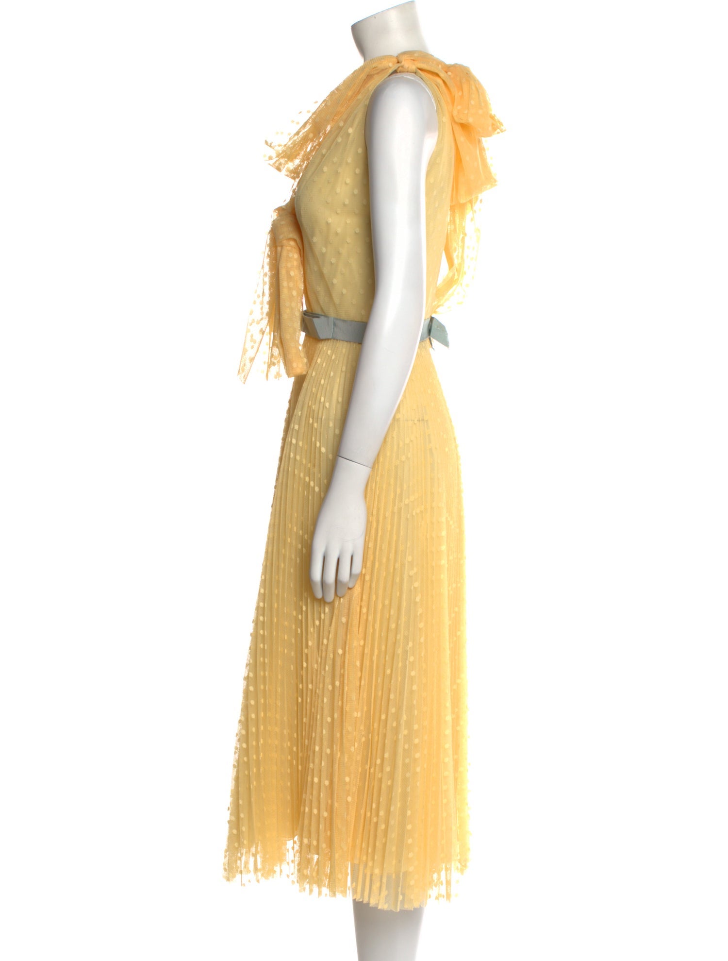 Luisa Beccaria V-Neck Midi Length Dress