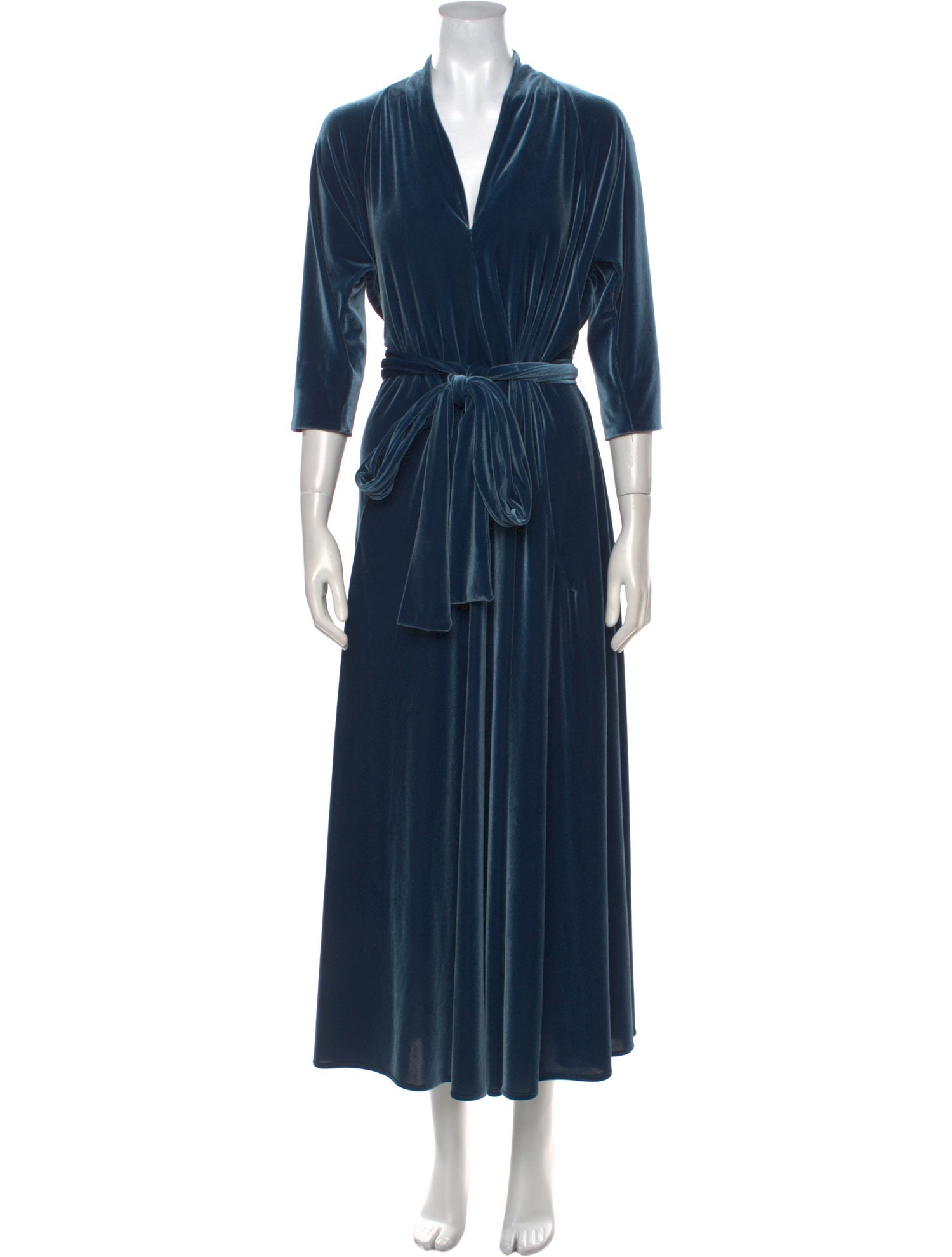 Luisa Beccaria V-Neck Long Dress