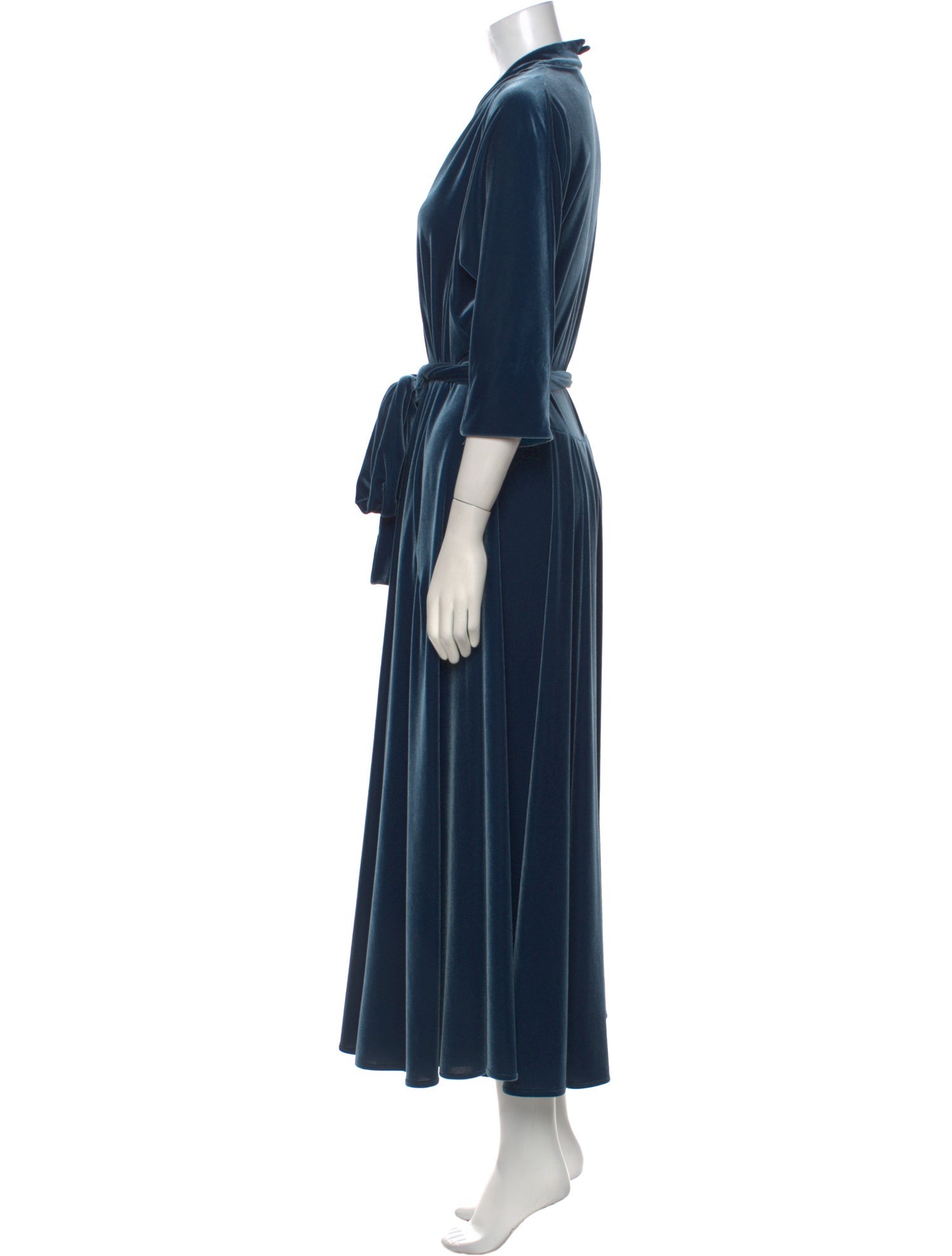 Luisa Beccaria V-Neck Long Dress