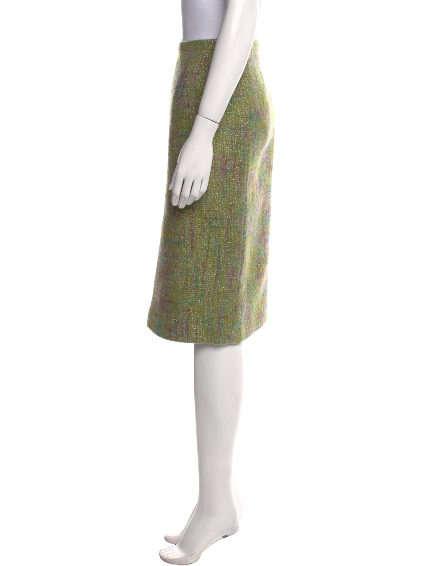 Luisa Beccaria Tweed Pattern Knee-Length Skirt