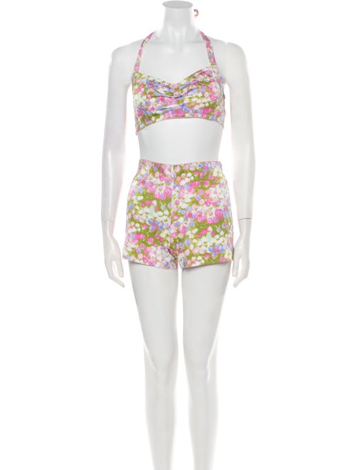 Luisa Beccaria Floral Print Short Set