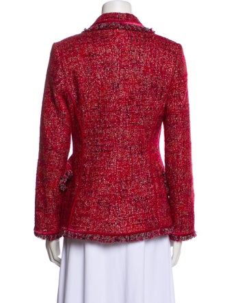 Luisa Beccaria Wool Tweed Pattern Blazer