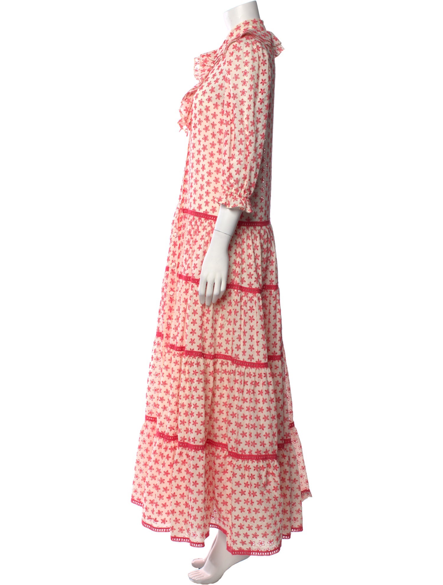 Luisa Beccaria Floral Print Long Dress