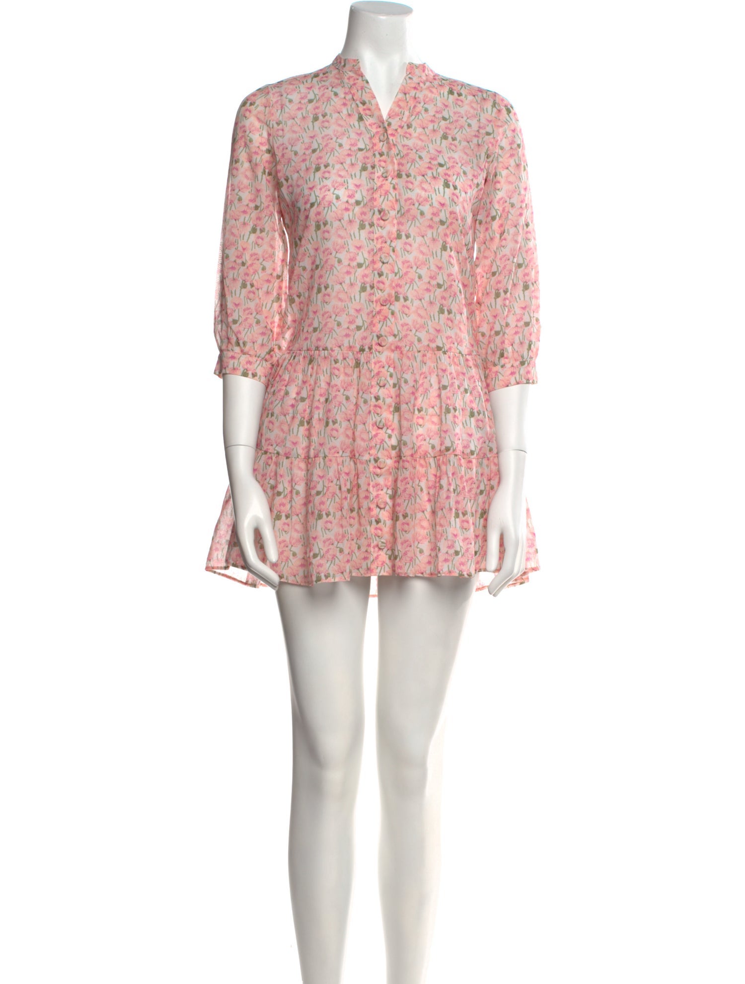 Luisa Beccaria Floral Print Mini Dress