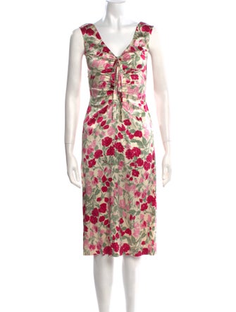 Luisa Beccaria Silk Midi Length Dress