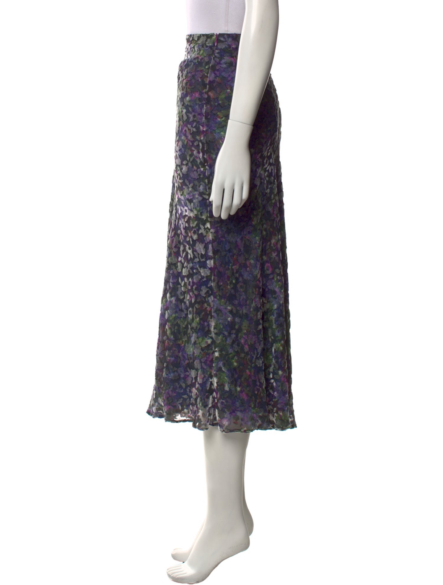 Luisa Beccaria Printed Midi Length Skirt