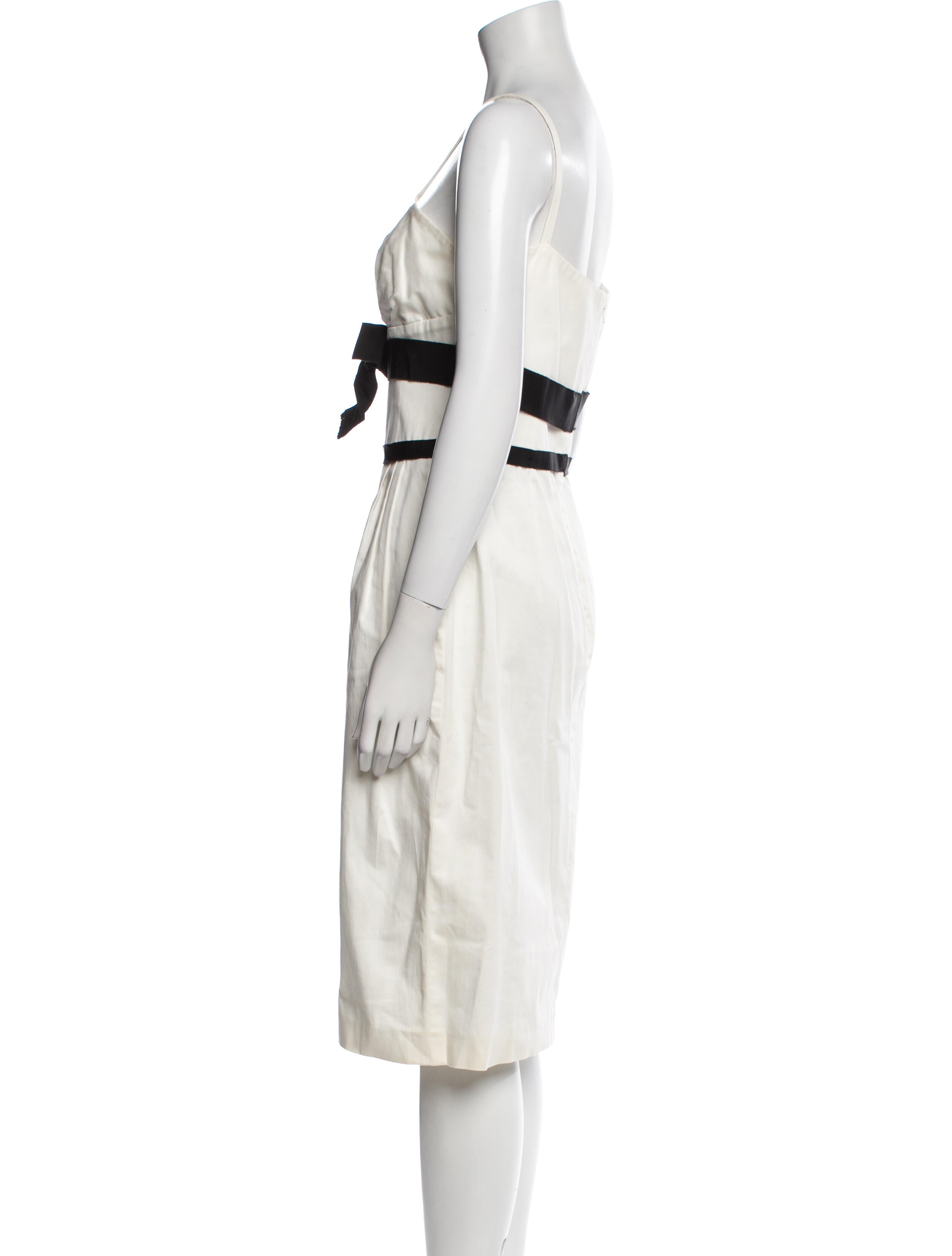 Luisa Beccaria V-Neck Midi Length Dress