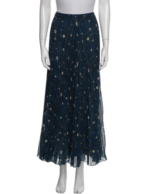 Luisa Beccaria Plaid Print Midi Length Skirt