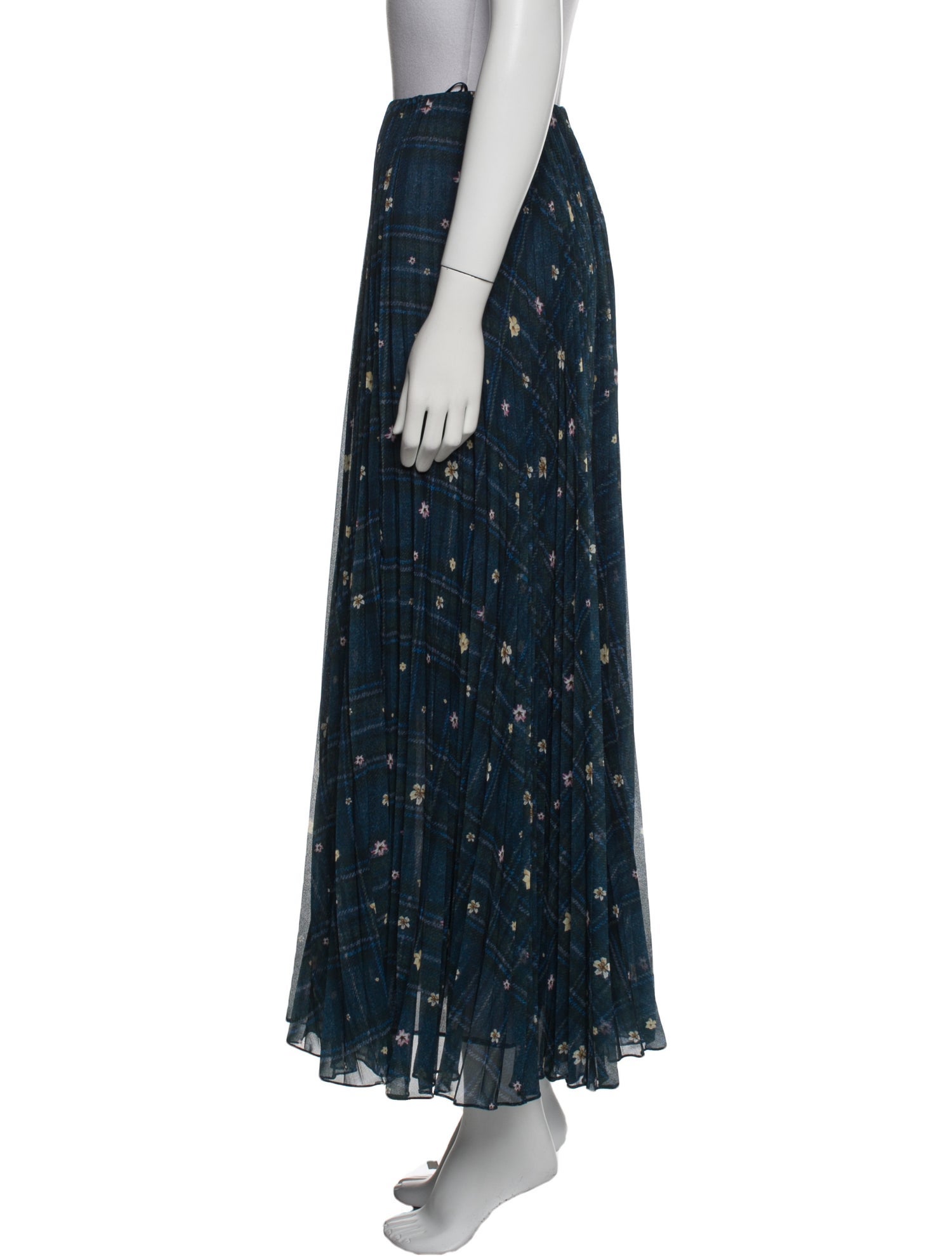 Luisa Beccaria Plaid Print Midi Length Skirt