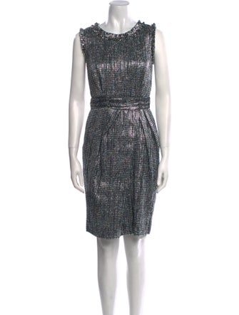 Luisa Beccaria Scoop Neck Knee-Length Dress