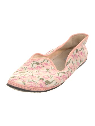 Luisa Beccaria Floral Print Flats