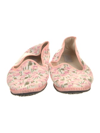 Luisa Beccaria Floral Print Flats
