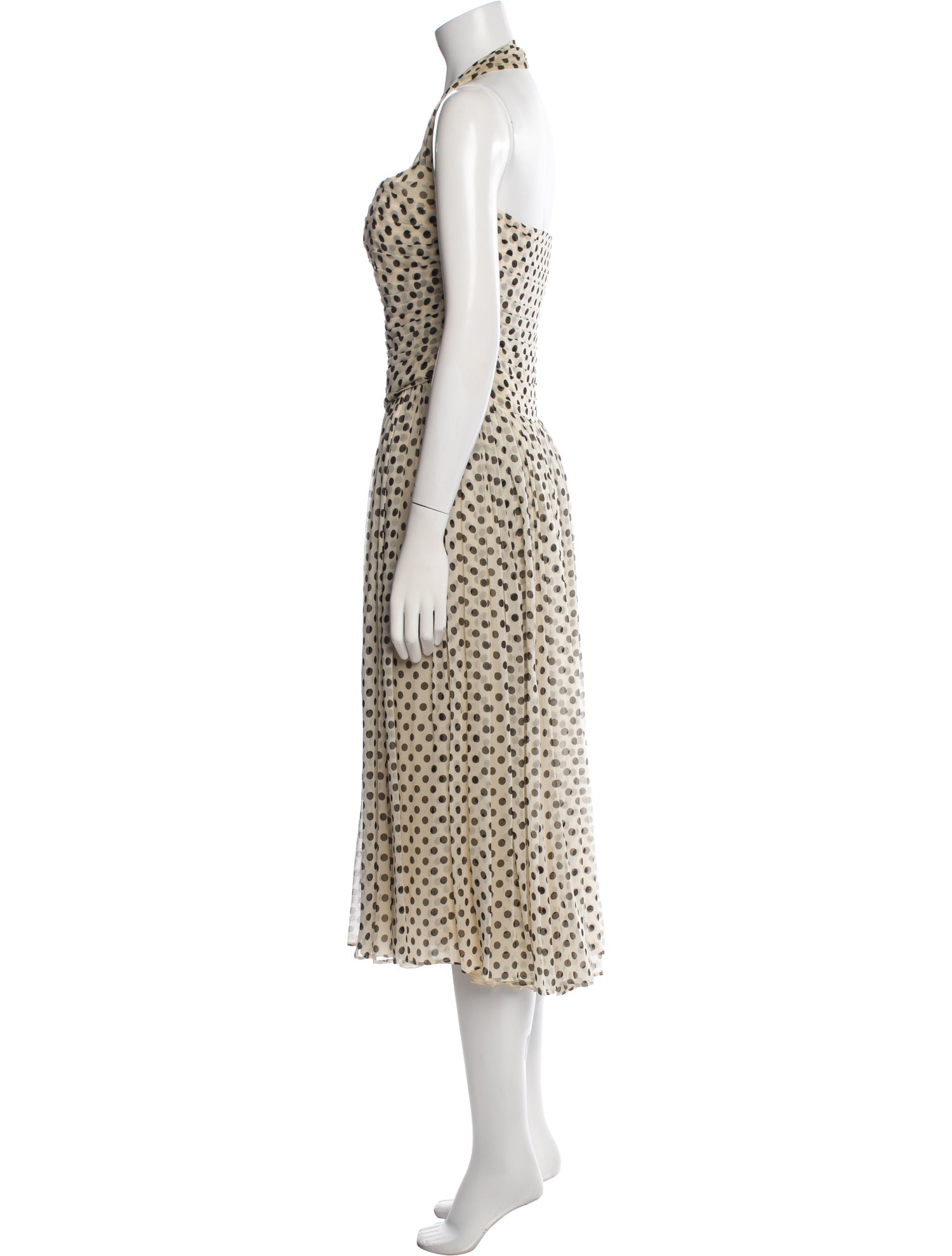 Luisa Beccaria Polka Dot Print Long Dress