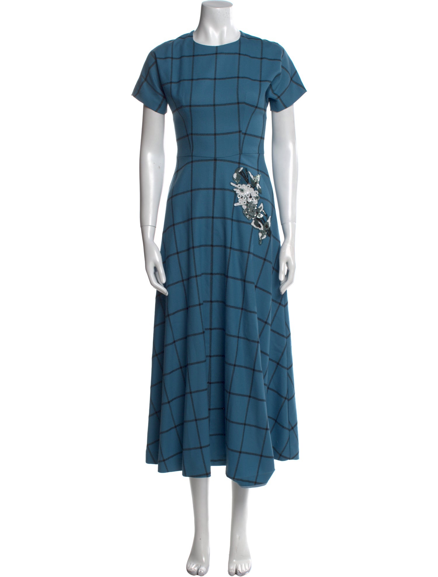 Luisa Beccaria Virgin Wool Midi Length Dress