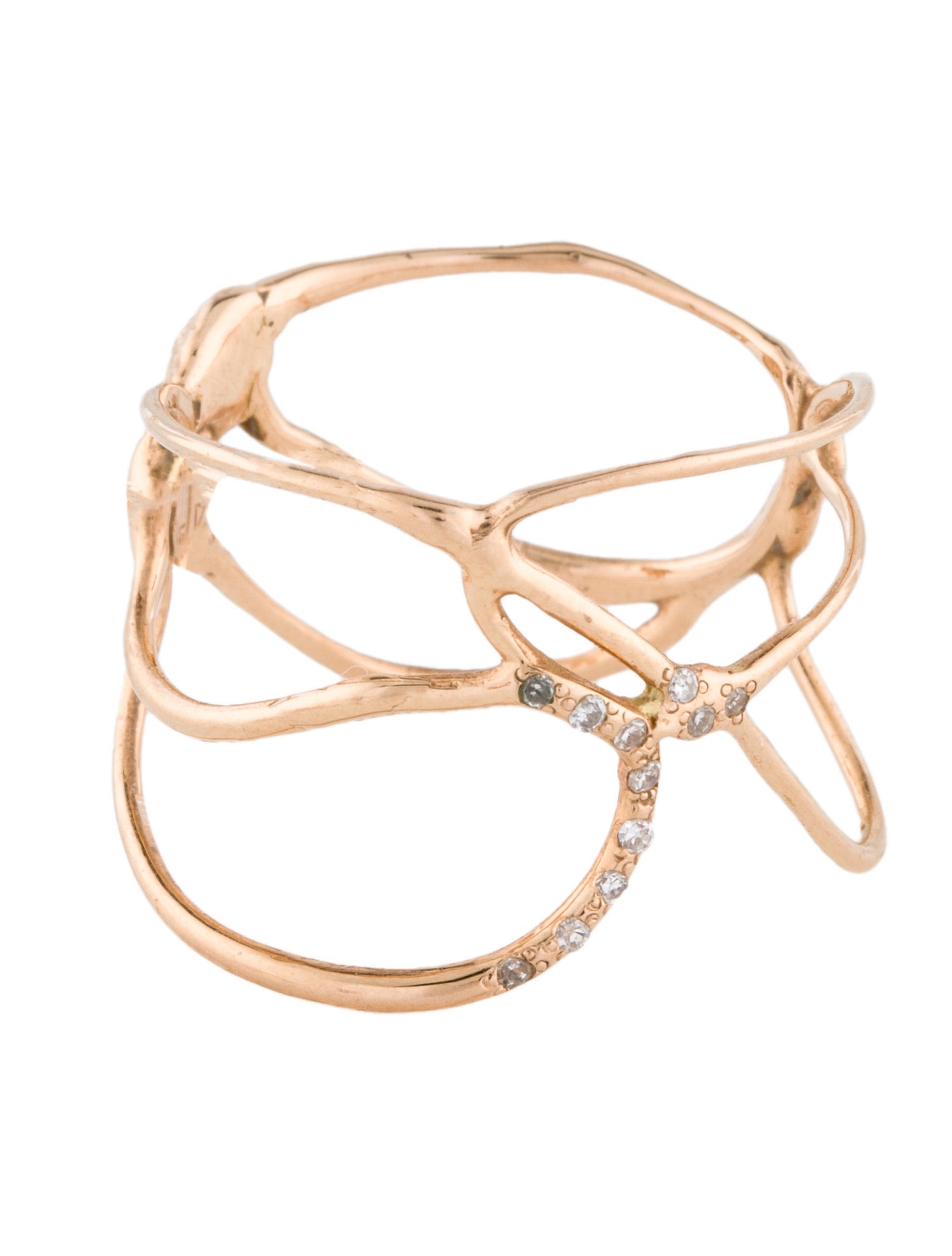 Lucifer Vir Honestus 18K Diamond Tatoo Ring