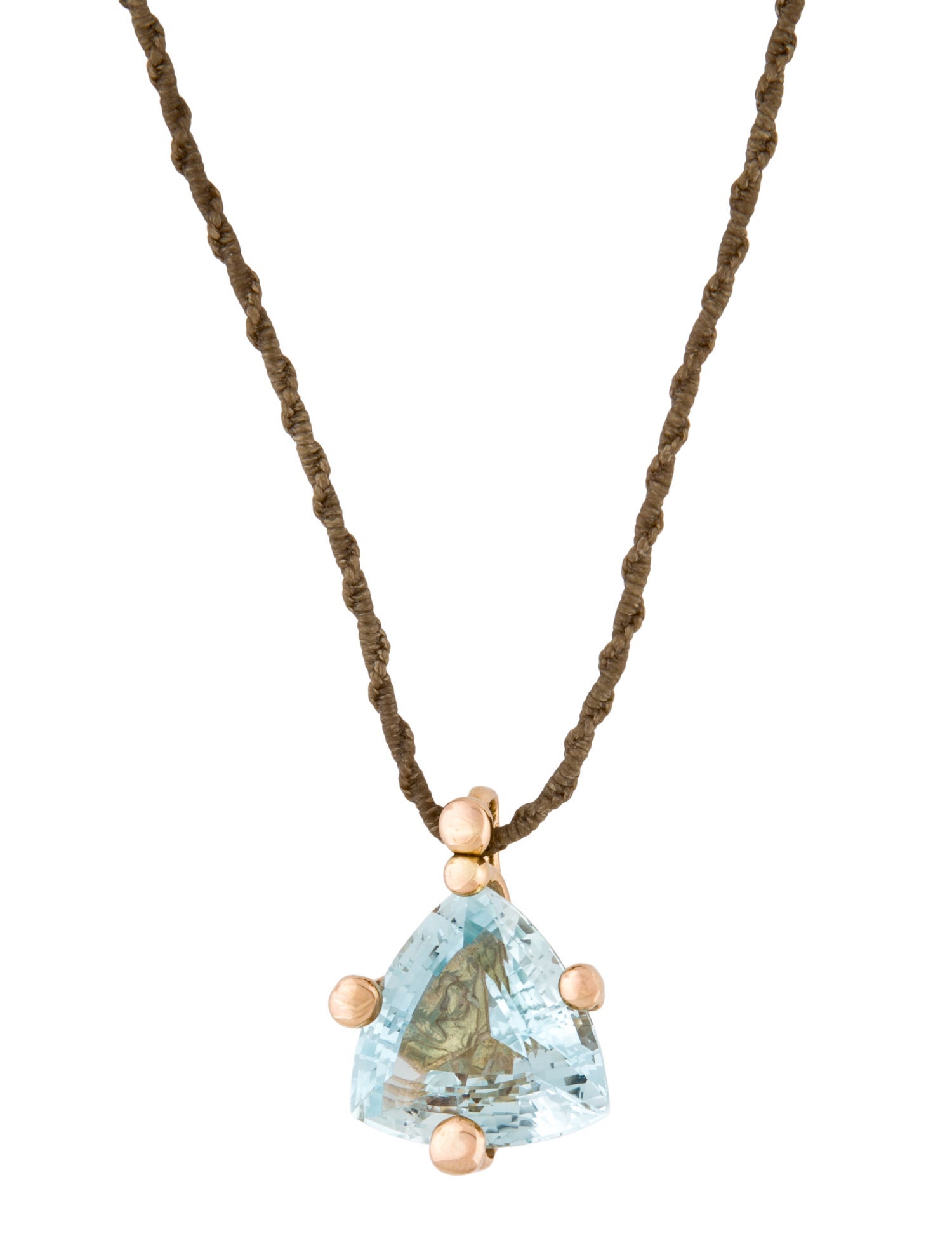 Lucifer Vir Honestus 18K Topaz Pendant Macramé Convertible Wrap Necklace