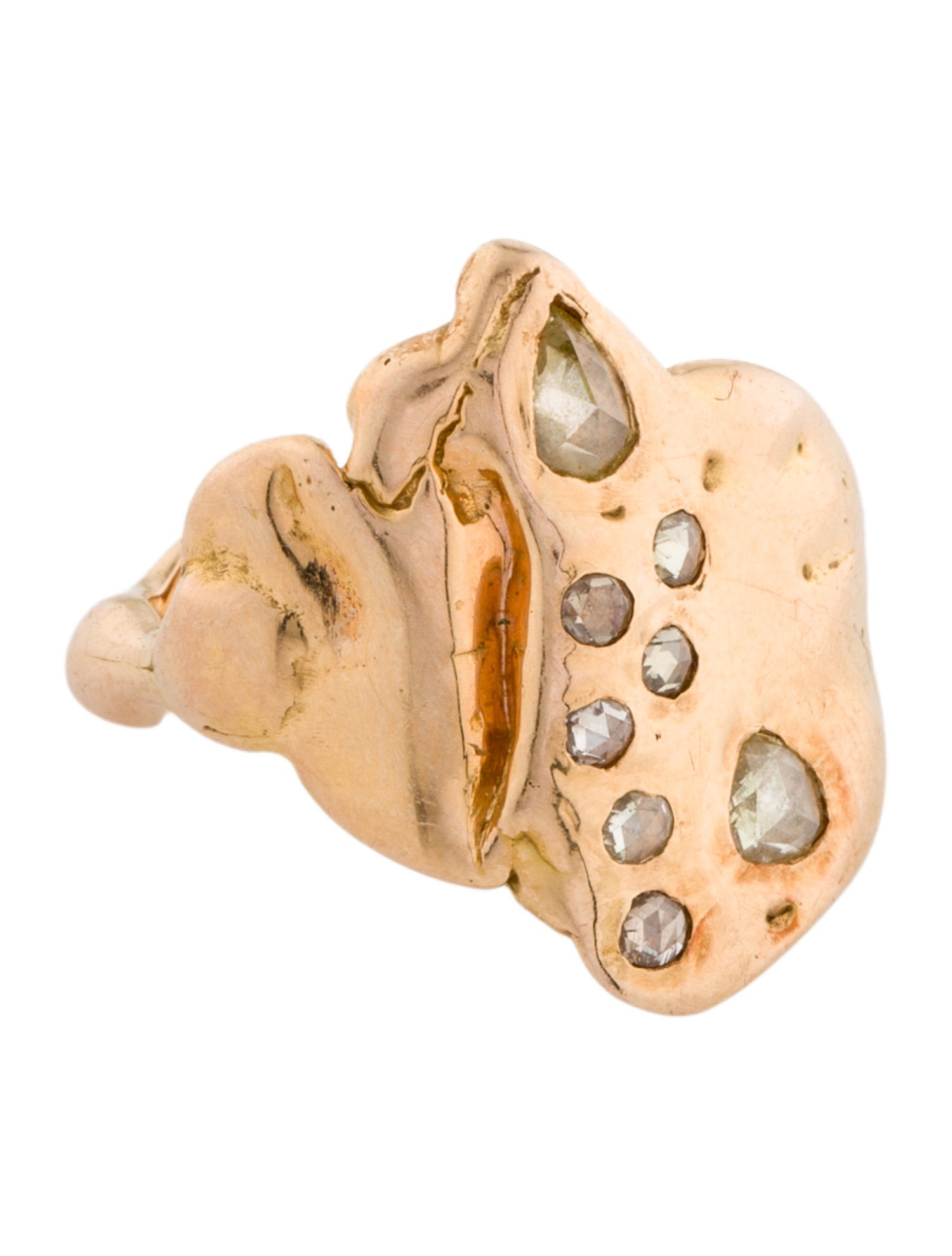 Lucifer Vir Honestus 18K Diamond Free Form Cocktail Ring